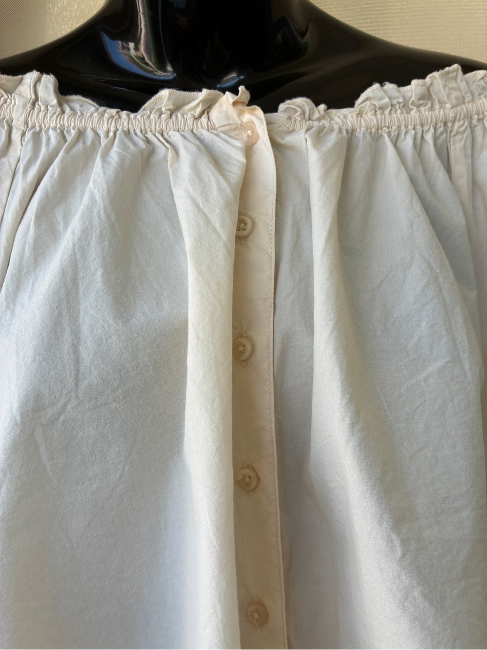 Apiece Apart Casa Organic Cotton Cream Top Sz S - Picture 3 of 9